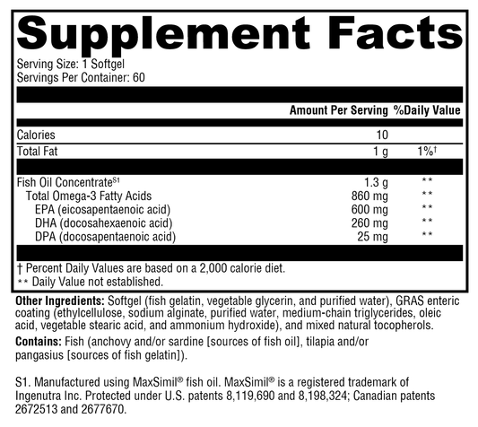 Omega MonoPure® 1300 EC 60 Softgels